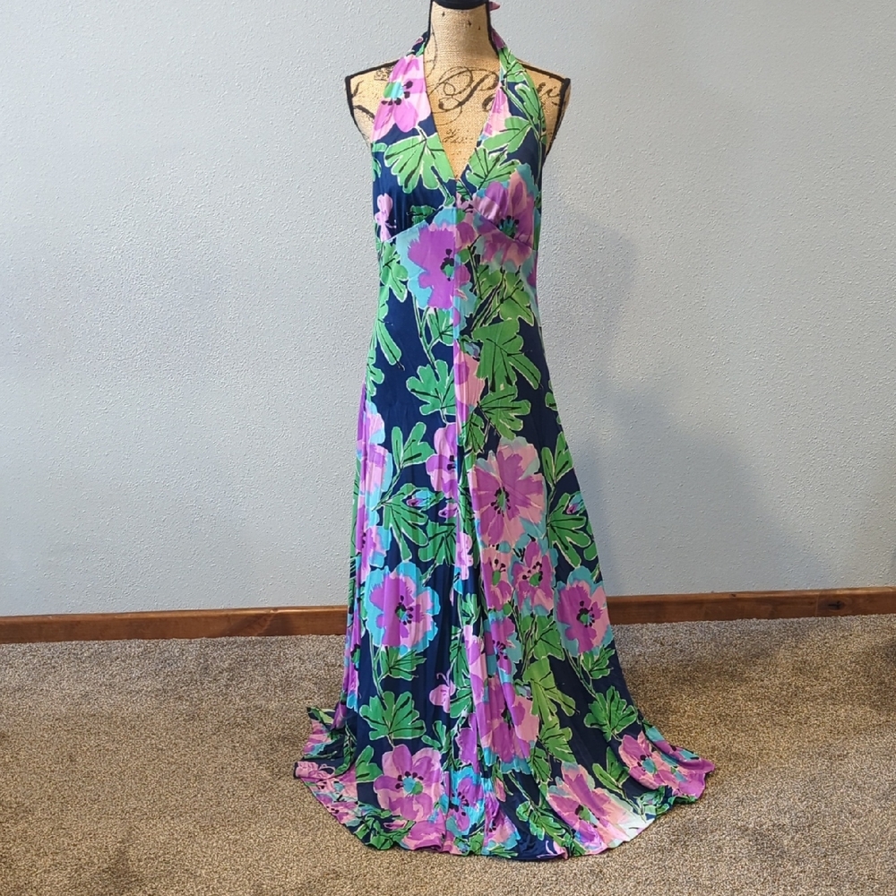 Handmade Vintage Floral Maxi Dress By Margaret Geist